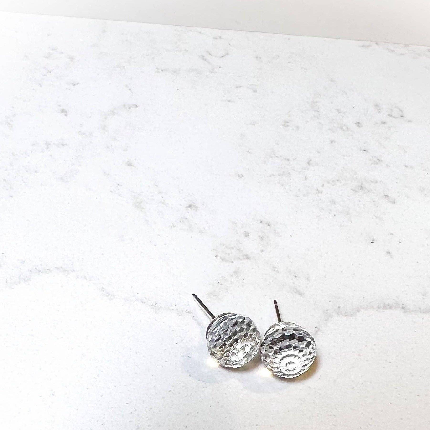 Sela+Sage - Wholesale Stud/Post Earrings - Crystal Ball Stud Earrings