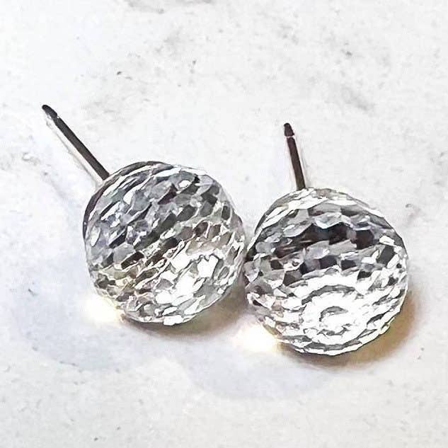 Sela+Sage - Wholesale Stud/Post Earrings - Crystal Ball Stud Earrings0