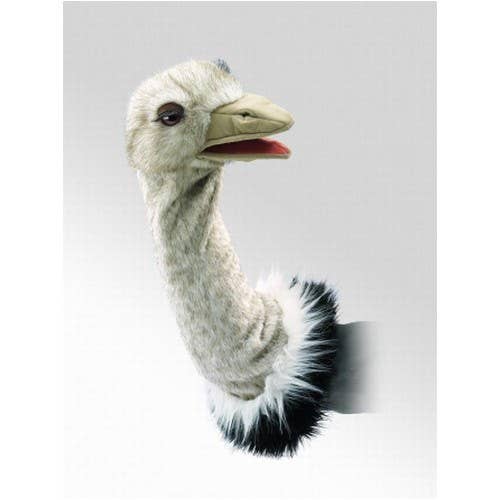 FOLKMANIS-PUPPETS – Fantoche - Crianças e bebés por atacado – Fantoche de pavão-struzzo para palco de bonecos 2872 / Fantoche de avestruz para teatro de fantoches1