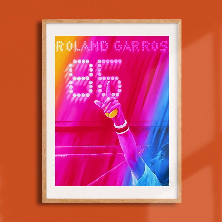 Poster Roland-Garros Jacques Monory, 1985 - FFT0006 voor wholesale door Oneart