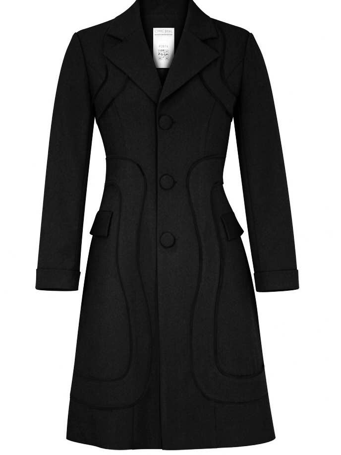 Chic Star Plus Size Curve Detail Jacket In Red 031524 for wholesale by CHIC STAR