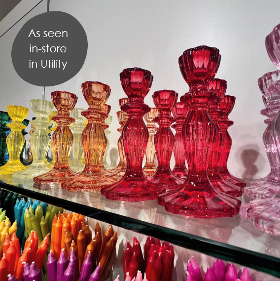 Talking Tables USA - Wholesale Candle Holder - Red Glass Candle Holder | Valentines Decor |2