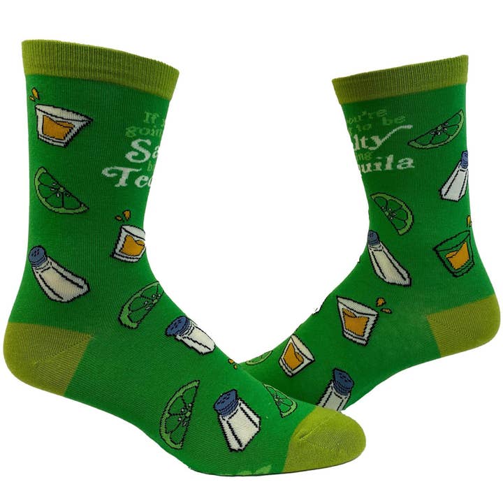 Womens If You're Gonna Be Salty Bring Tequila Socks Western for wholesale by Crazy Dog T-Shirts