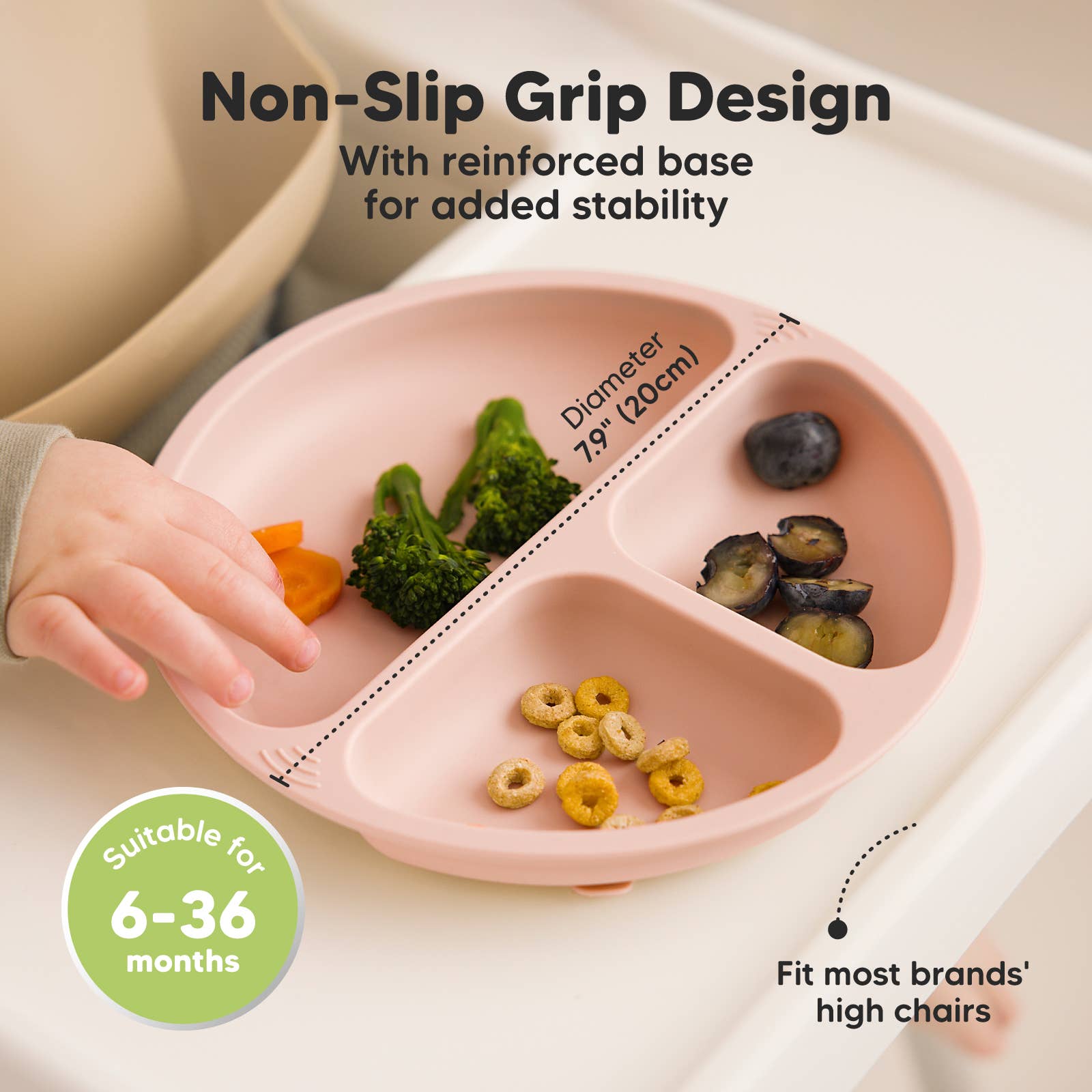 Mellow 3-Pack Prep Suction Plates with Lids BPA-Free Baby Plate for wholesale on Faire6