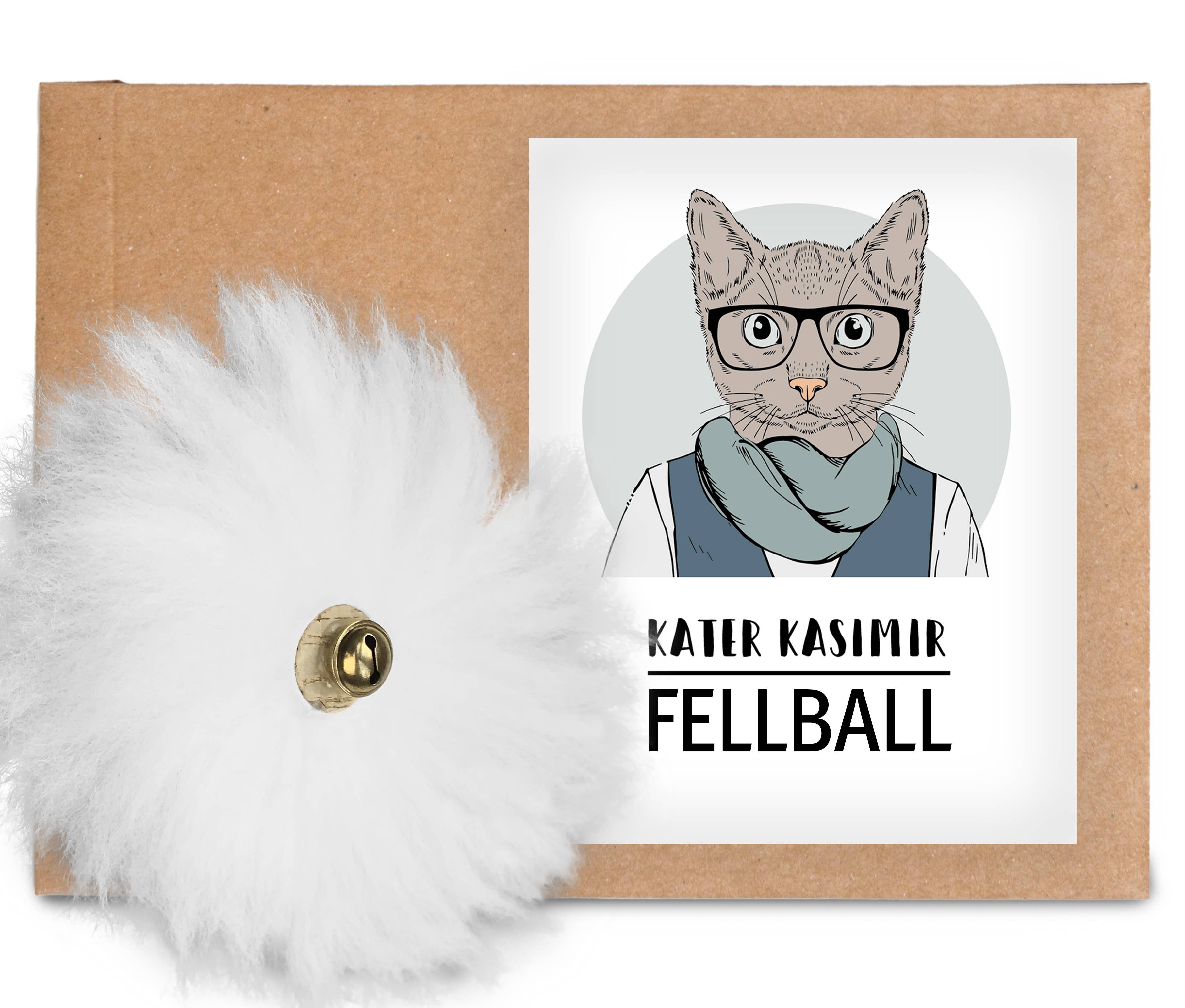 Kater Kasimir - Wholesale Pet Toy - Cat - cat balls made of cork and natural feathers or real sheepskin3