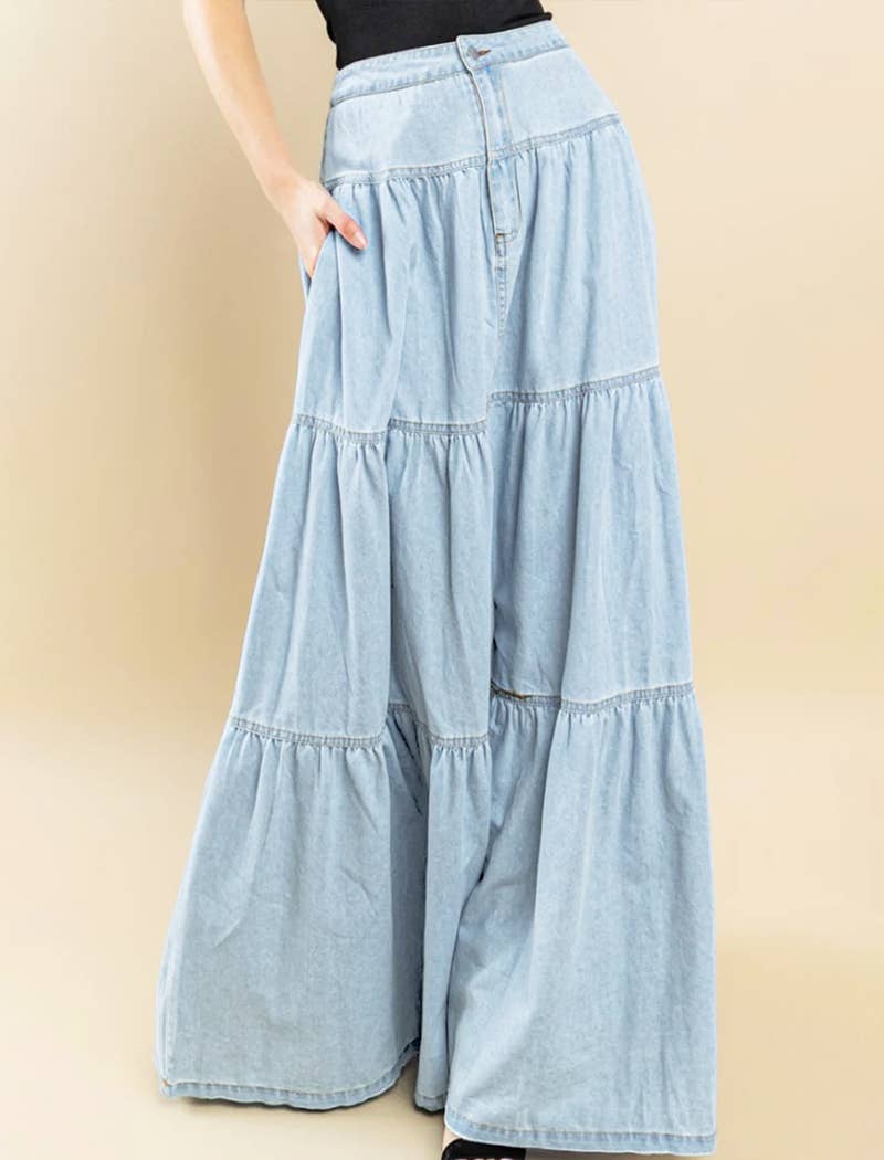 EmberLoom - Wholesale Skirt - Women's - Tiered Maxi Skirt6