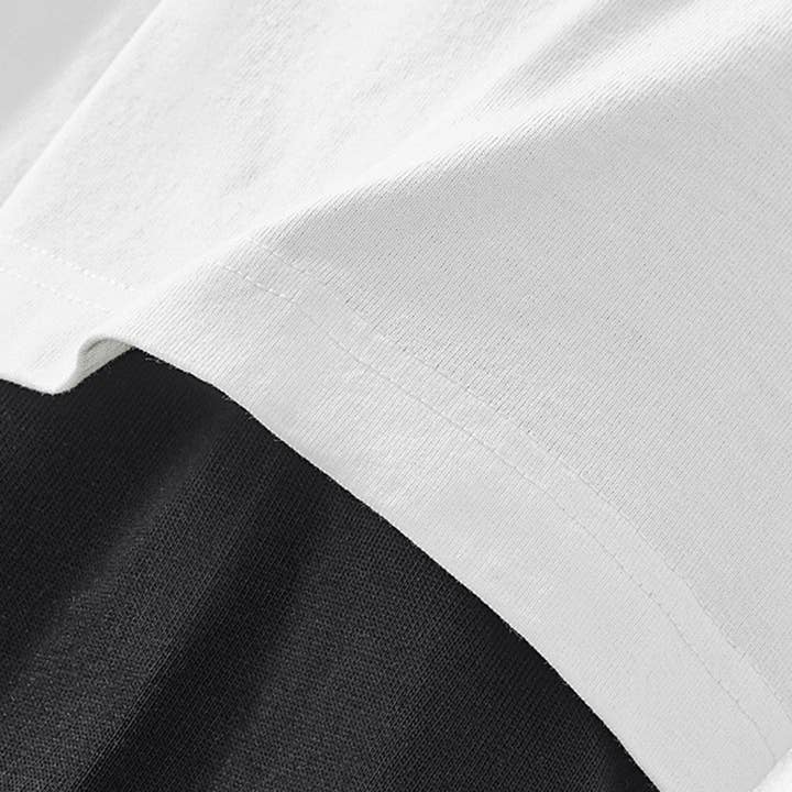 Sodalemon - Wholesale T-shirt – women's - Unisex Boxy Mock Two-Tone Long Sleeve T-Shirt5