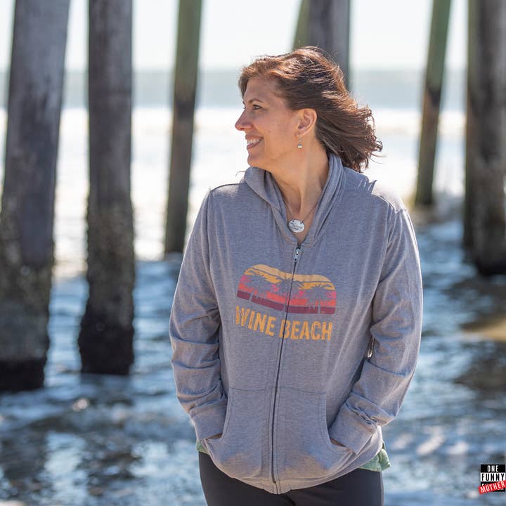 Vin Beach Light Hoodie for engroshandel hos One Funny Mother