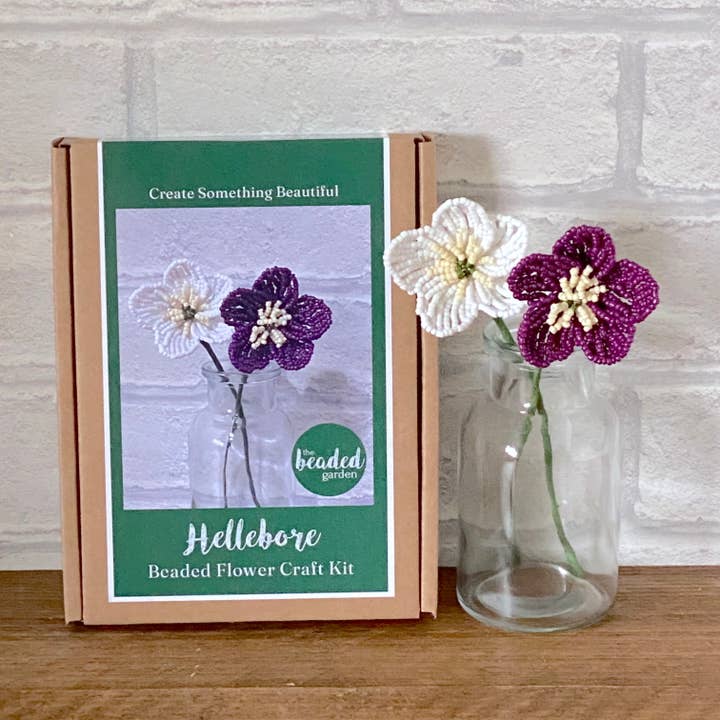 Hellebore Flower Bead Craft Kit -A creative gift idea. for wholesale by The Beaded Garden