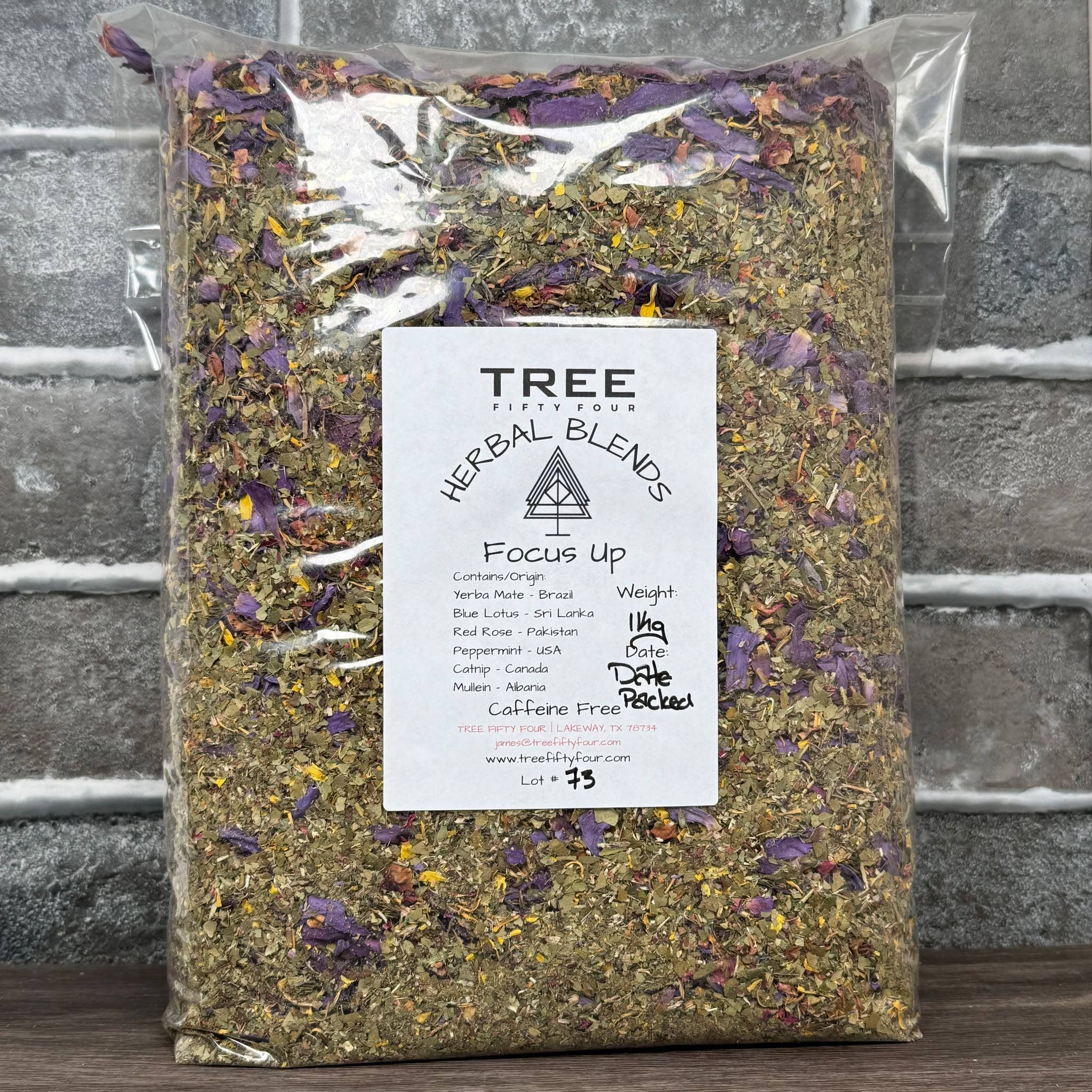 Tree Fifty Four - Wholesale Loose Tea - Focus Up Herbal Tea Blend | 2oz - 1 KG | Bulk Tea5