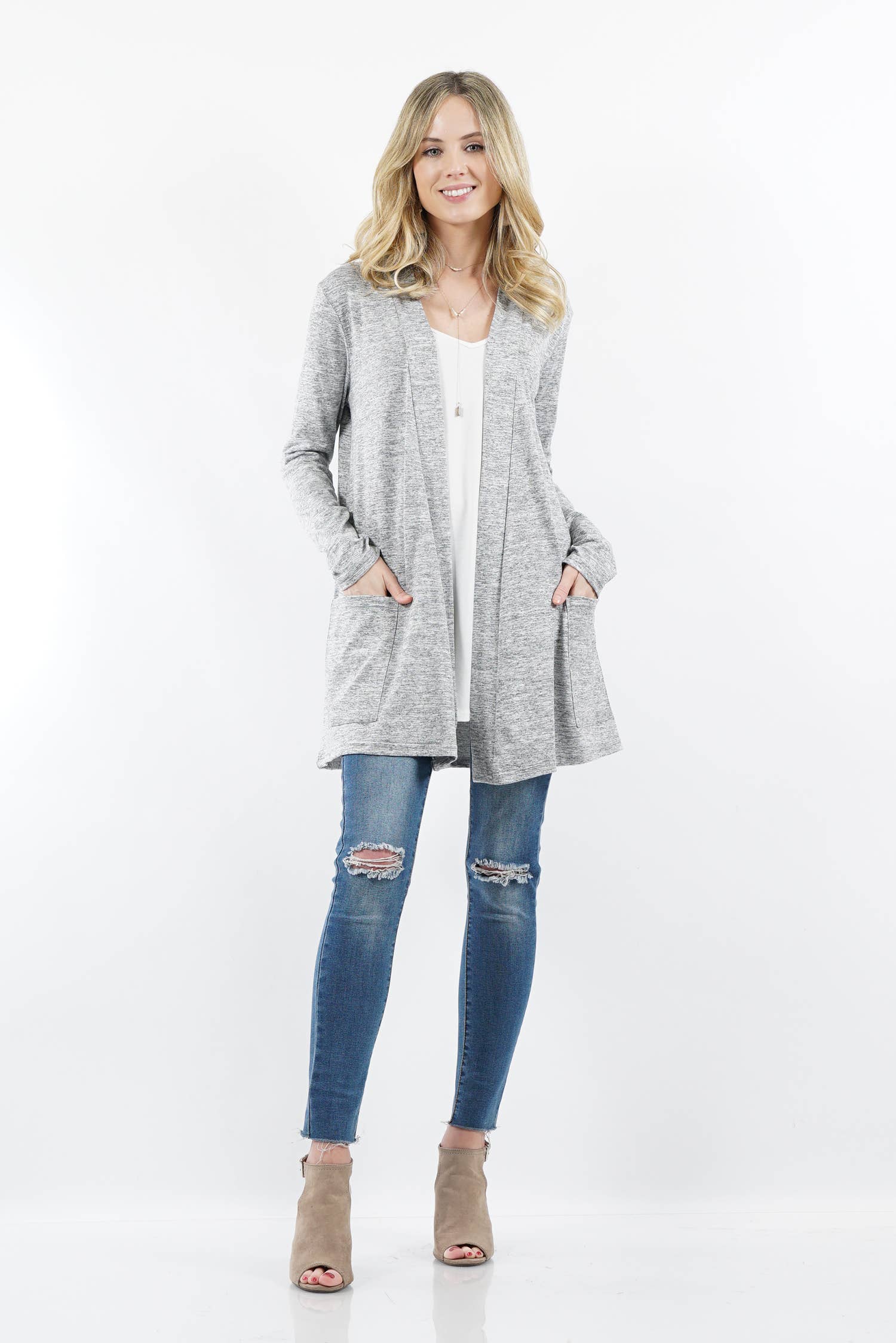 42POPS - Wholesale Cardigan - Women's - ",,...._ Open cardigan w/ slouchy pockets31