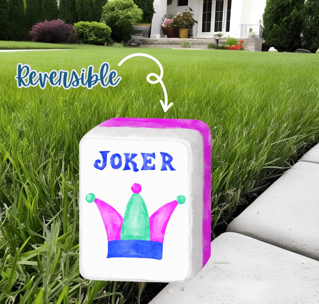 Front Porch Elegance - Wholesale Garden/Lawn Stake - Mahj Party Pair Reversible Garden Stake