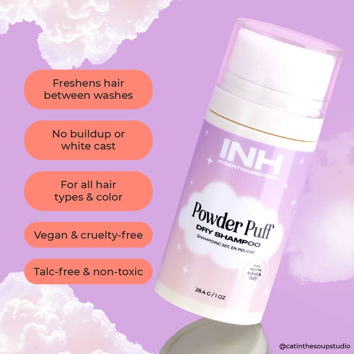 INH Hair - Wholesale Dry Shampoo - Powder Puff Dry Shampoo | volumizing non aerosol dry shampoo2