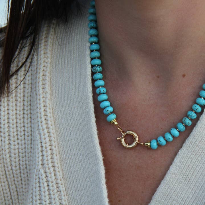 Collier Turquoise Marbella pour la vente par Wear Loulu