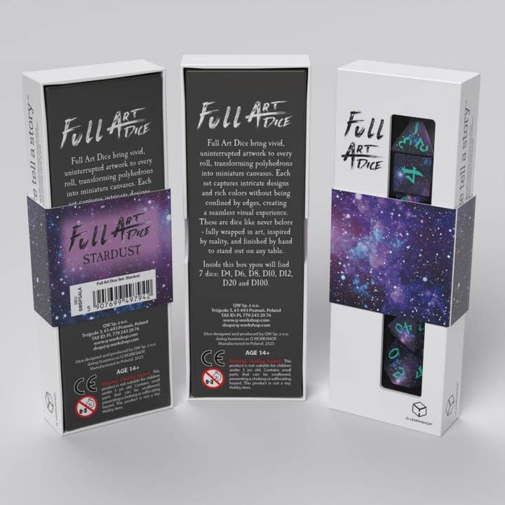 Cardshouse - Wholesale Dice - Full Art Dice™ Set: Stardust Q-WORKSHOP6