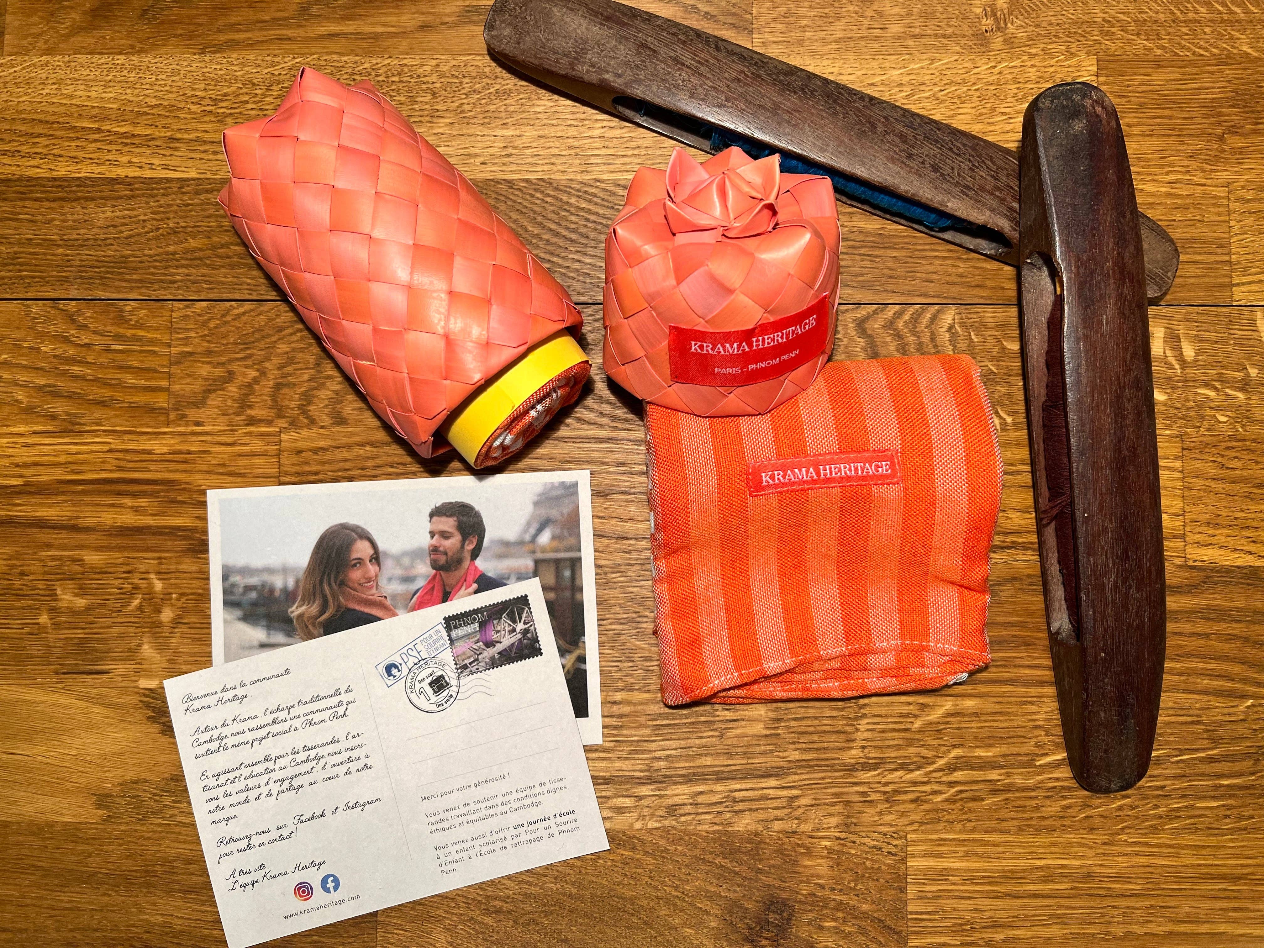 Krama Heritage - Vendita all'ingrosso Sciarpa - Unisex - L'arancia Krama Pop6