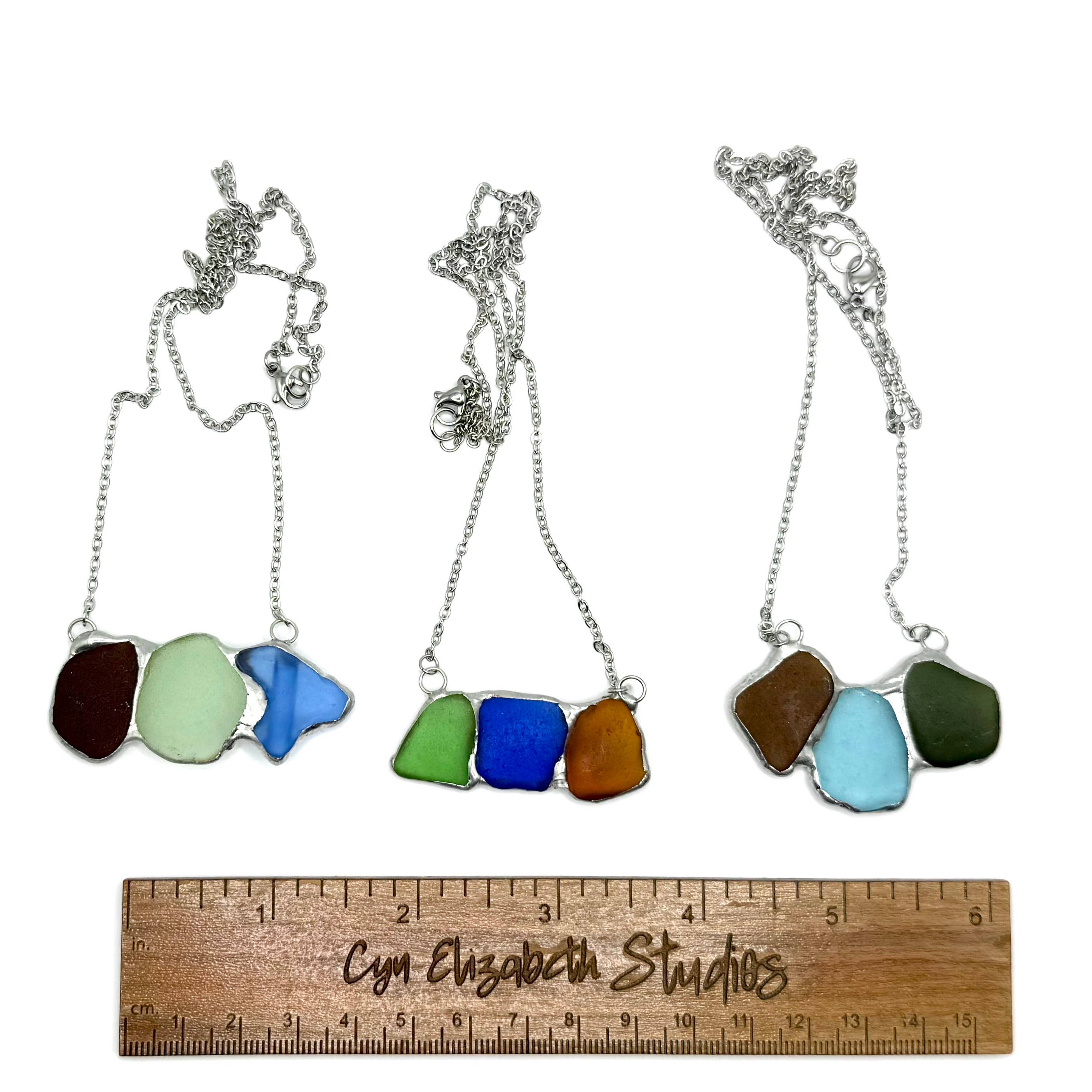 Cyn Elizabeth Studios - Wholesale Pendant/Charm Necklace - Shoreline Souvenir Sea Glass Necklace5