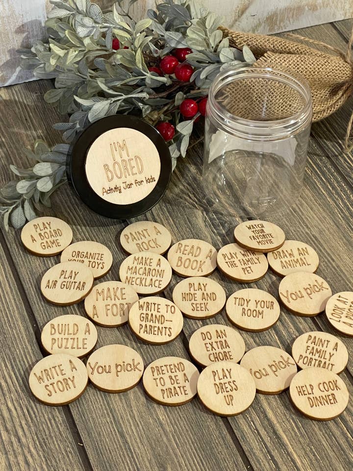 Keep Kids Entertained with the "I'm Bored" Activity Jar! for wholesale by The Lantern Boutique
