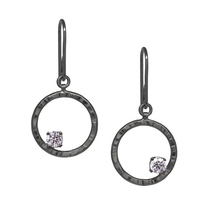 Eclipse Earrings - Dark Sterling for wholesale by The Smithery