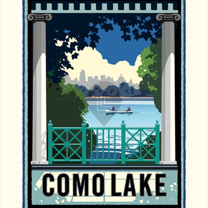 Landmark MN | Como Lake St Paul Art Print for wholesale by Legendary Landmark Art Prints