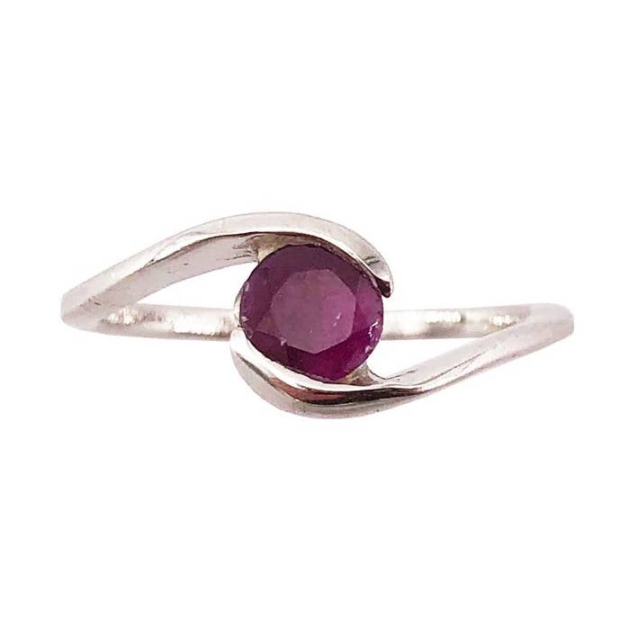 Ruby Ring “Doriane” - Sterling Silver for wholesale by France Mineraux