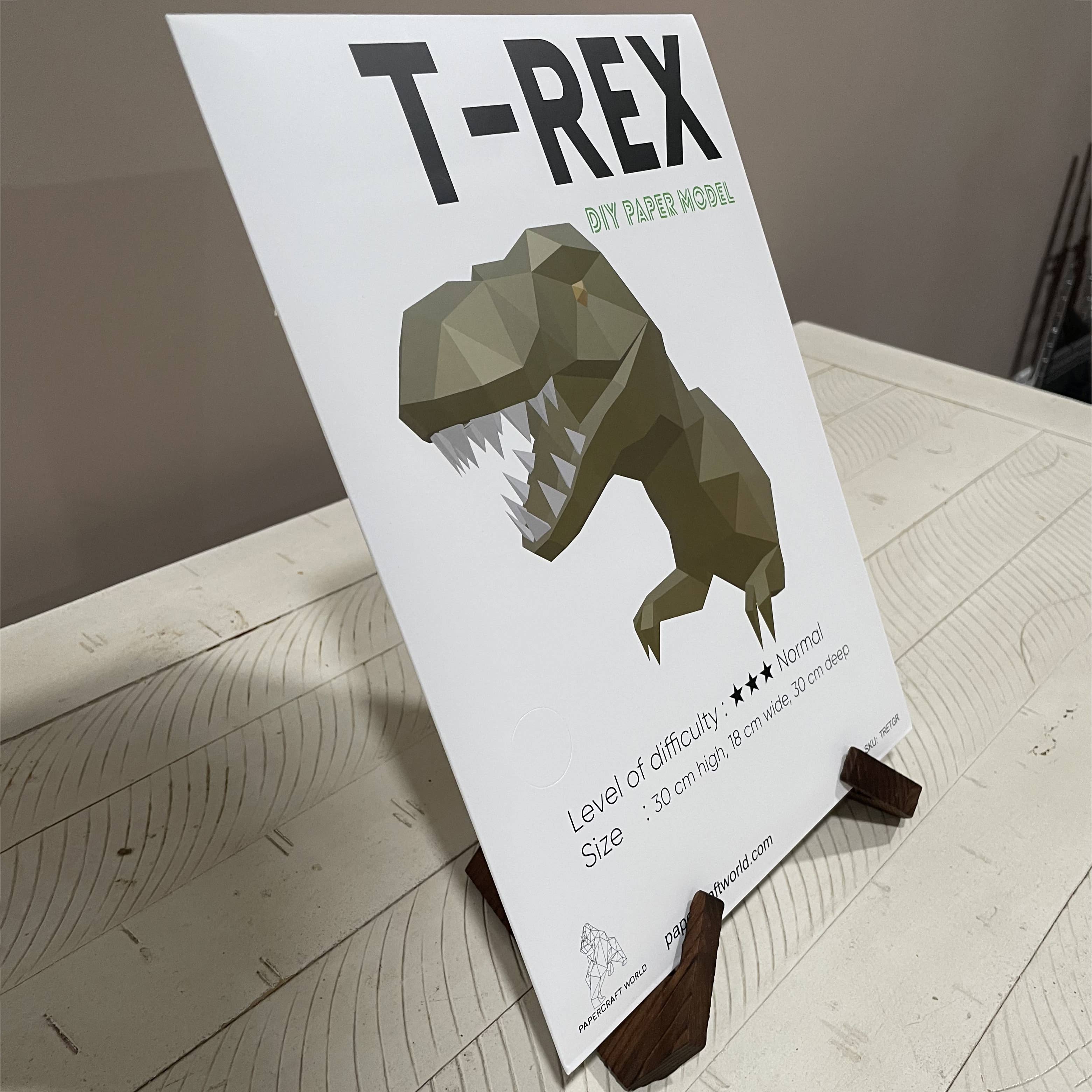 PAPERCRAFT WORLD - Wholesale DIY Craft Kit - T-Rex 3D PaperCraft Wall Art, PaperCraft Origami Model9