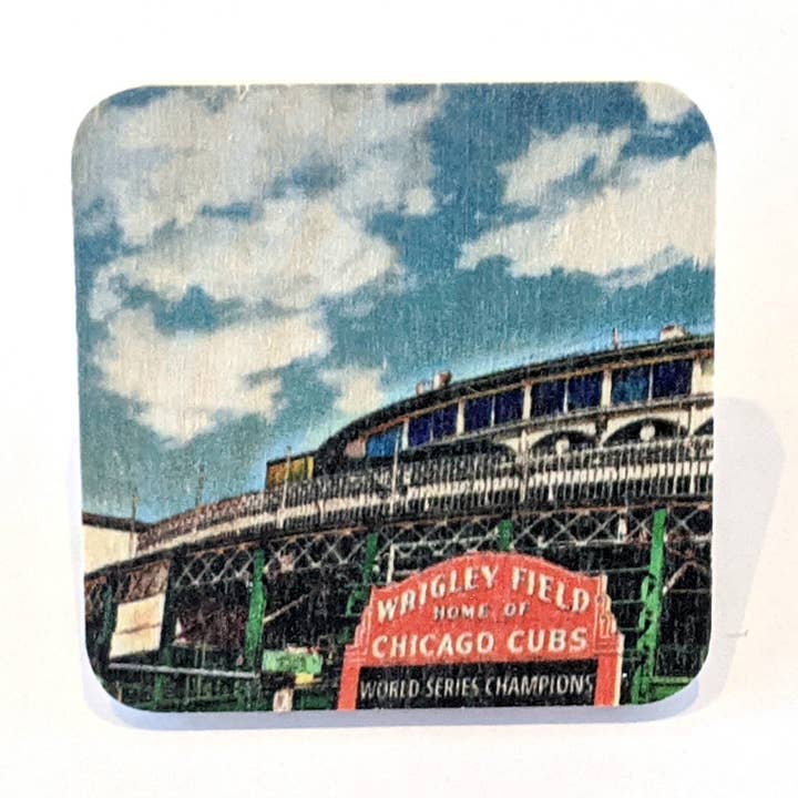 Magnet - Chicago - Wrigley Field for wholesale by Homespun Goods