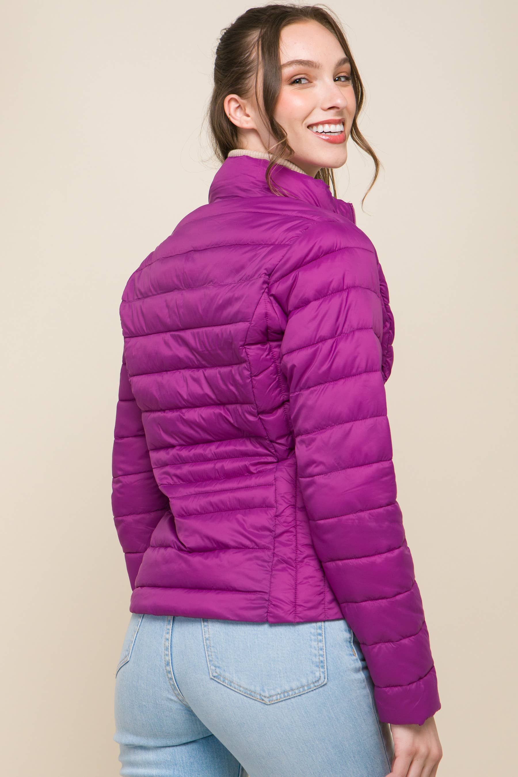 Peace Love Line - Wholesale Puffer Jacket - Women's - PL4300 - LT WEIGHT LONG SLEEVE PUFFER JACKET16