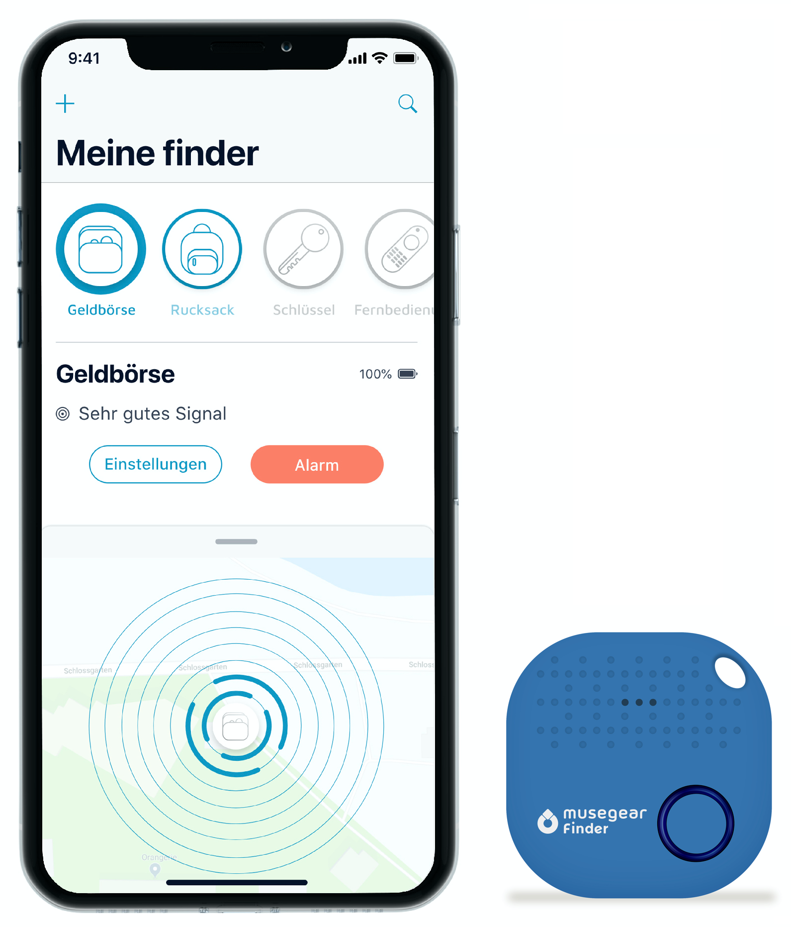 MS kajak7 UG - Venta al por mayor Llavero - Unisex - Buscador de llaves Musegear con aplicación Bluetooth de Alemania3