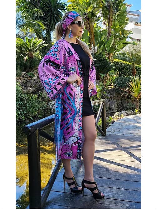 Helen Bellart – Engroshandel Kimono - Dame – Sød Leopard Kimono