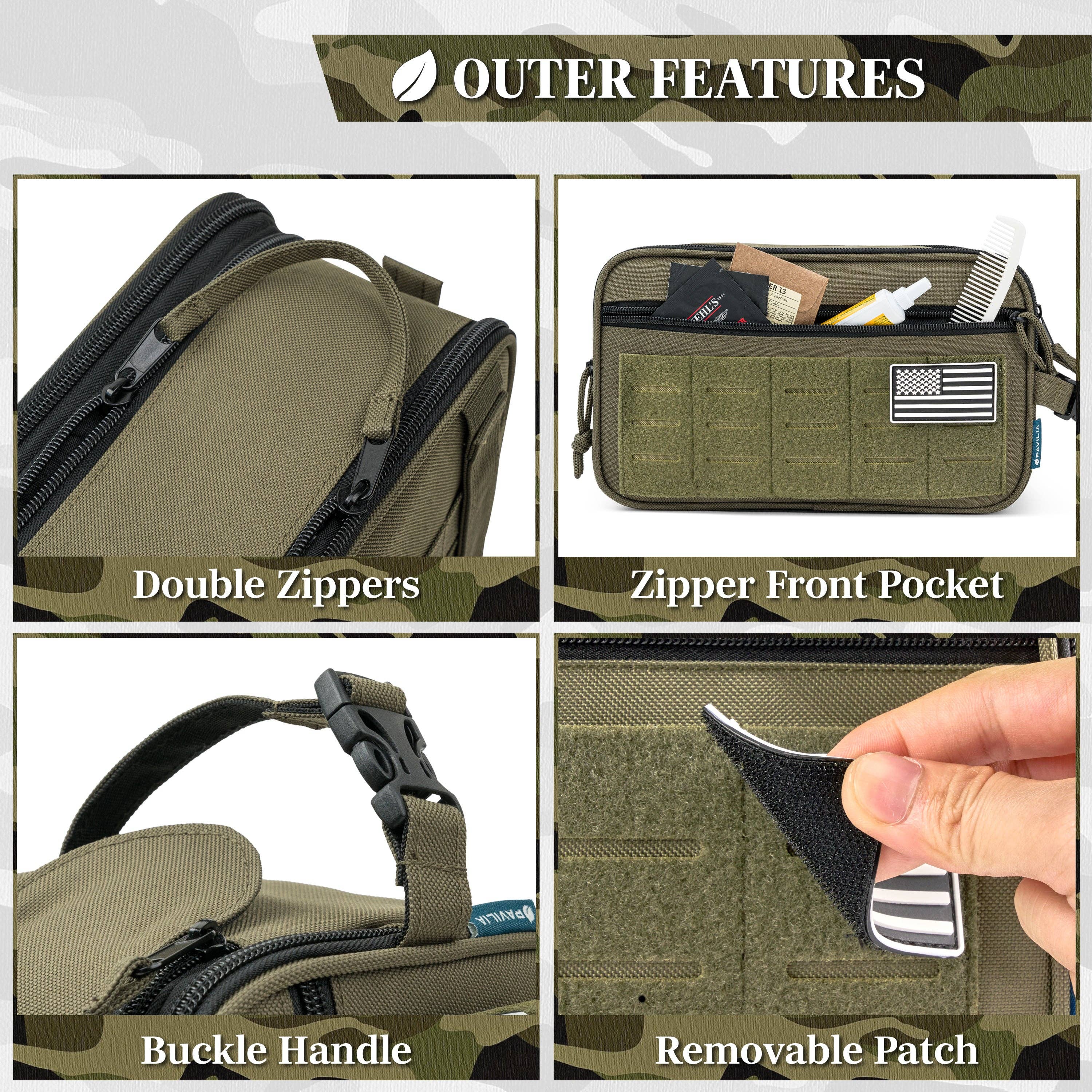 Pavilia - Venta al por mayor Neceser - Hombre - Bolsa de Aseo Táctica Militar50