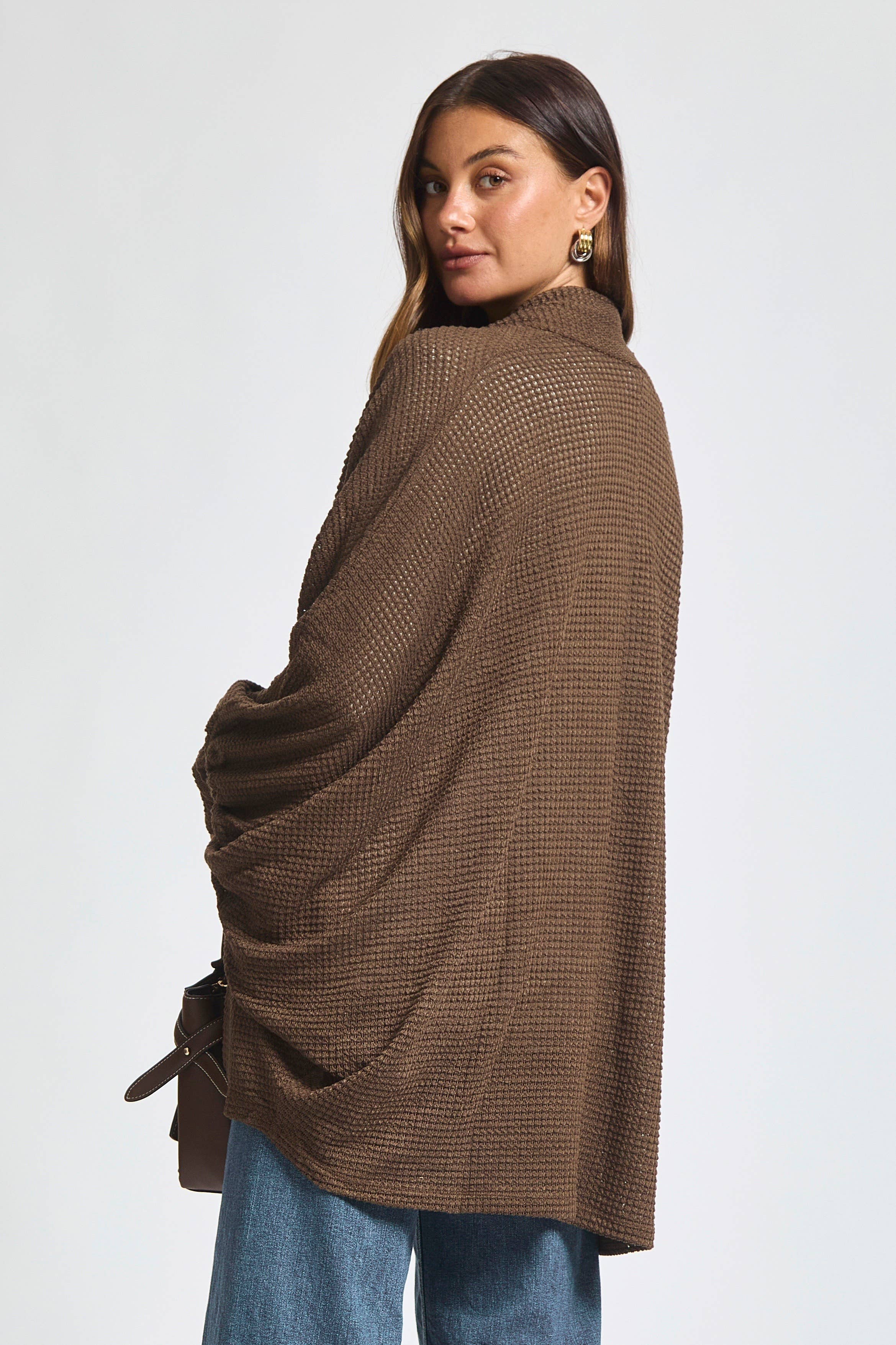 Dear Scarlett - Wholesale Cardigan - Women's - Crochet Knit Cardigan Batwing Sleeve14