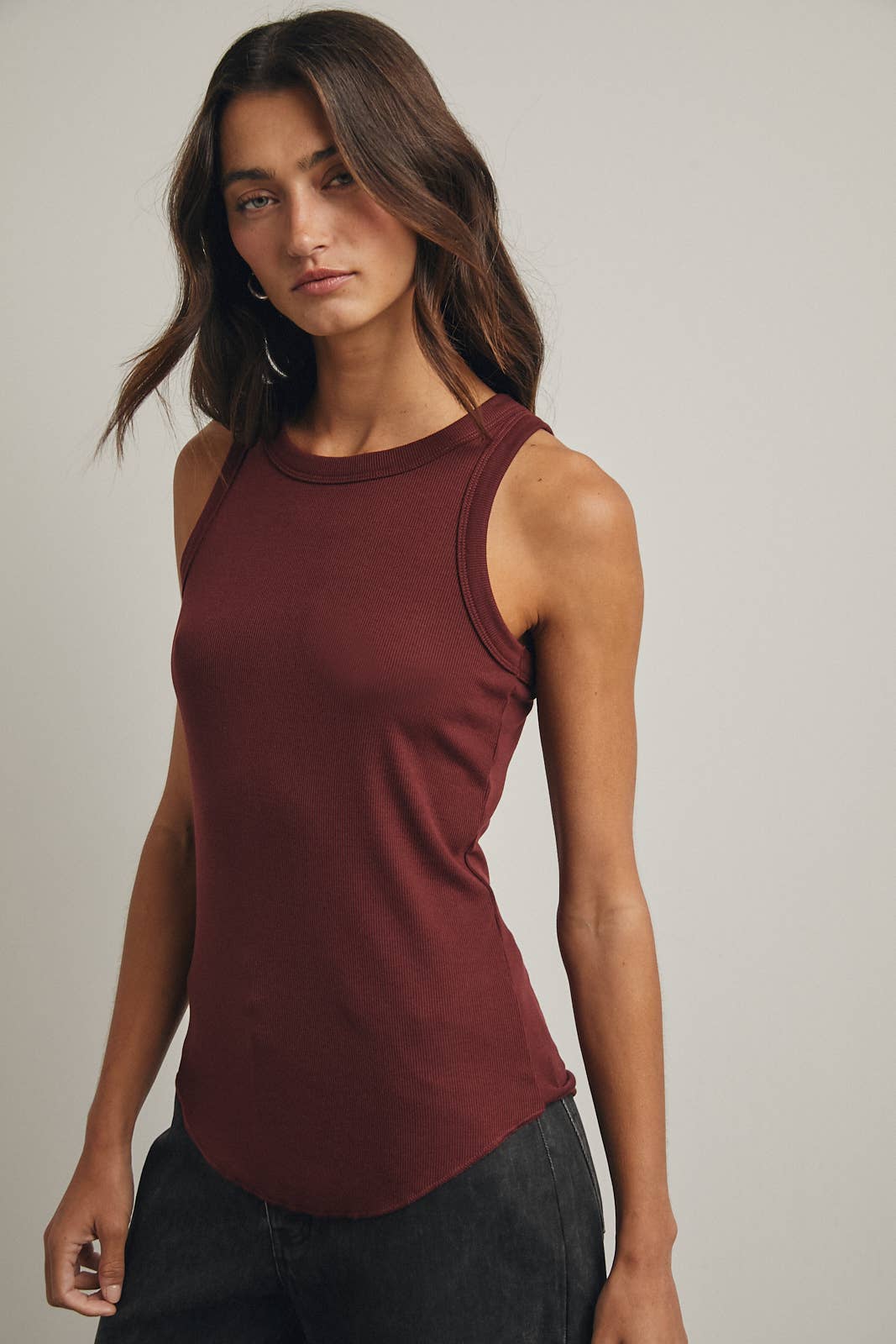 Wishlist Apparel - Wholesale Tank Top - Women's - CREW NECK RIBBED KNIT TANK TOP / WL18-104450