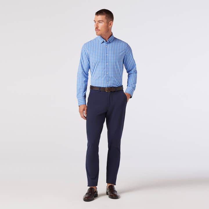 Leeward LS Dress Shirt - Provence Robert Plaid for wholesale by Mizzen+Main