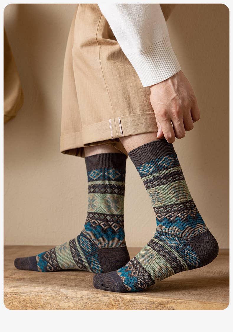 Tourtiwi - Vendita all'ingrosso Calzini - Uomo - Calzini da uomo Retro Mid-Tube Warm Socks8