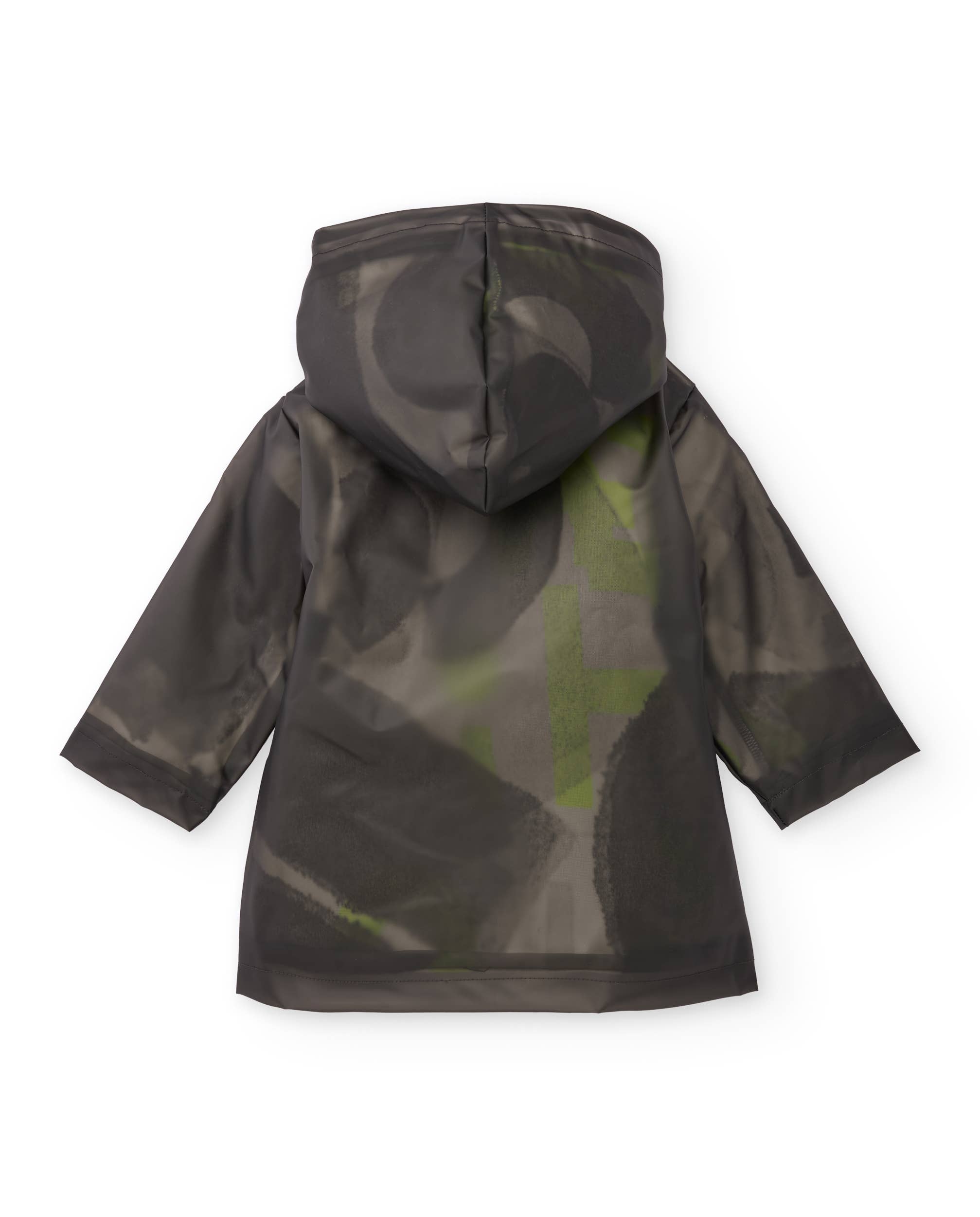 tuc tuc - Wholesale Raincoat - Kids - Children's raincoat with hood in black and green1