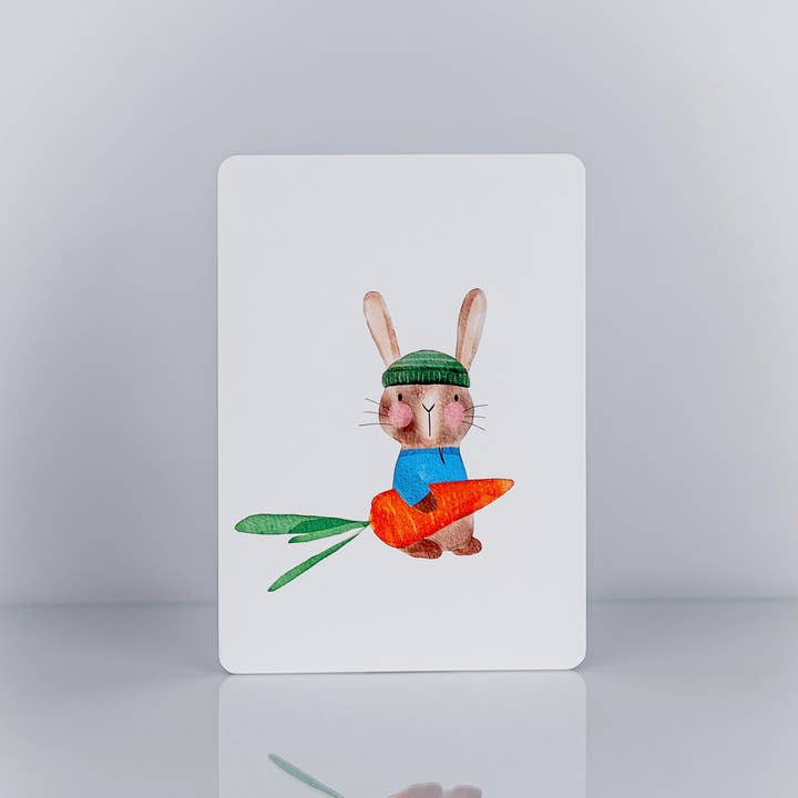 Bunny with carrot for wholesale by One in a Melon