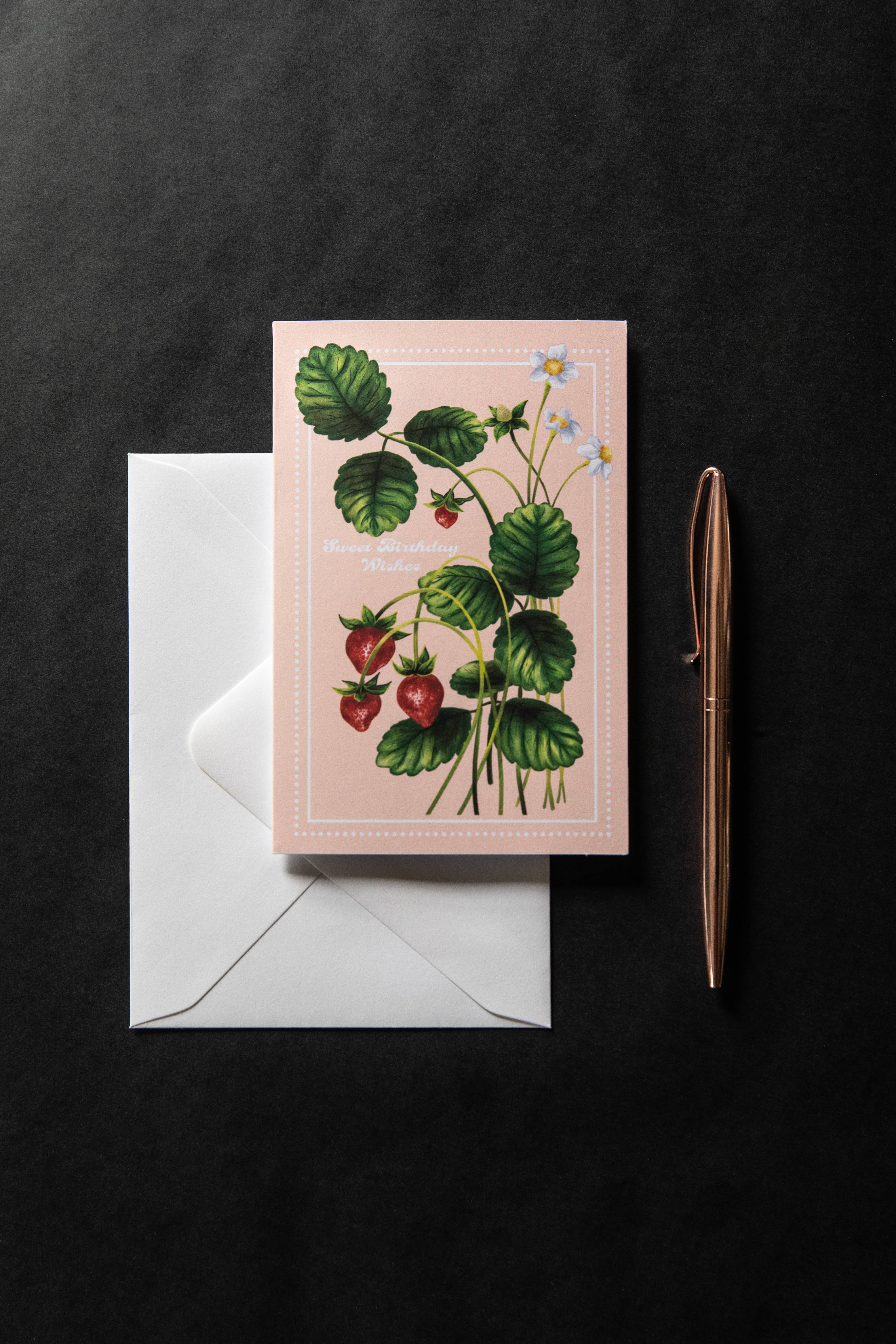 Tamara Ruth A.R.T - Wholesale Birthday Card - "Sweet Birthday Wishes" Strawberry
Card1