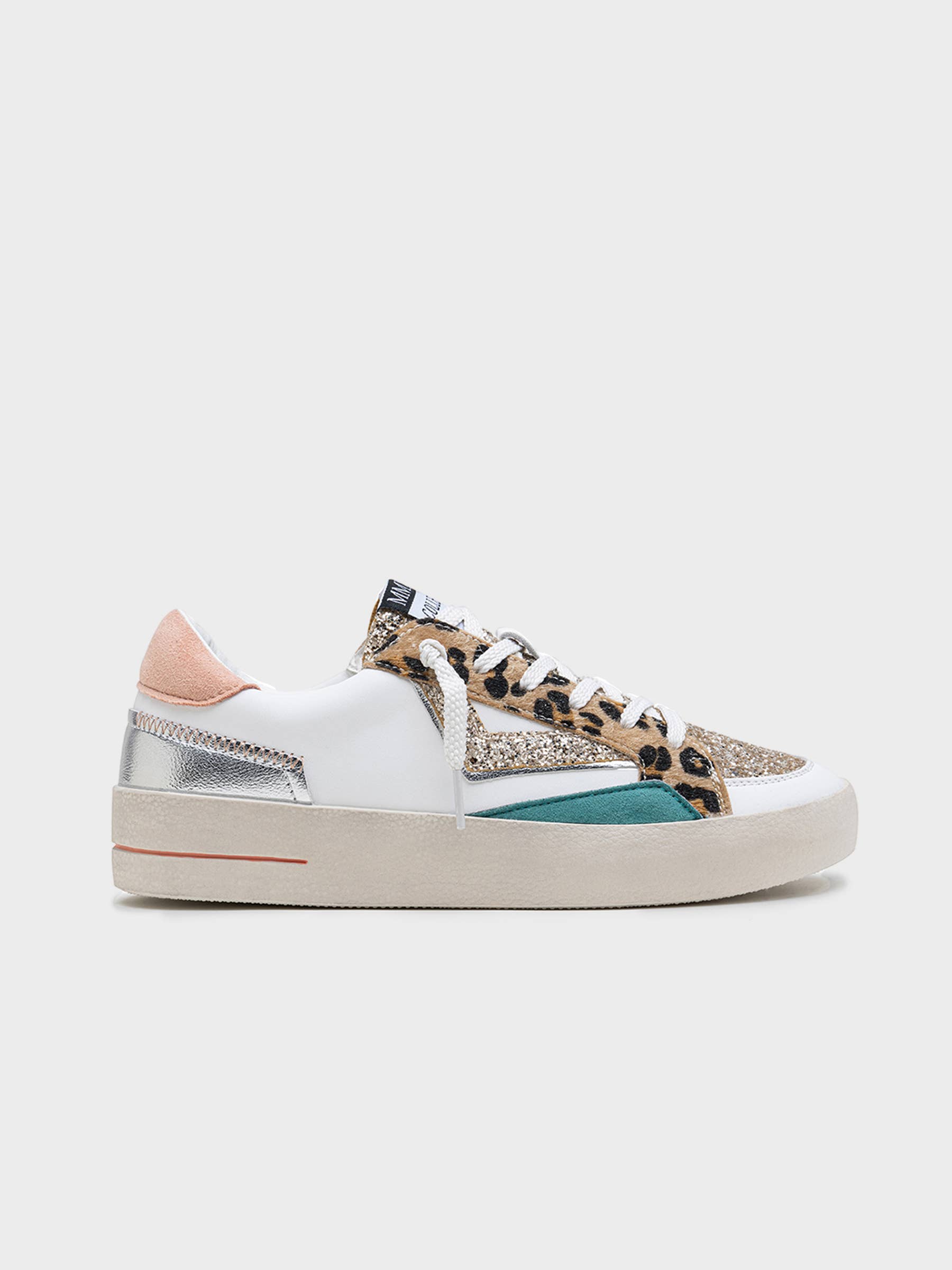 CEREZA - Vente Baskets tendance – femme - Baskets à semelle plateforme pour femmes avec détail pailleté9