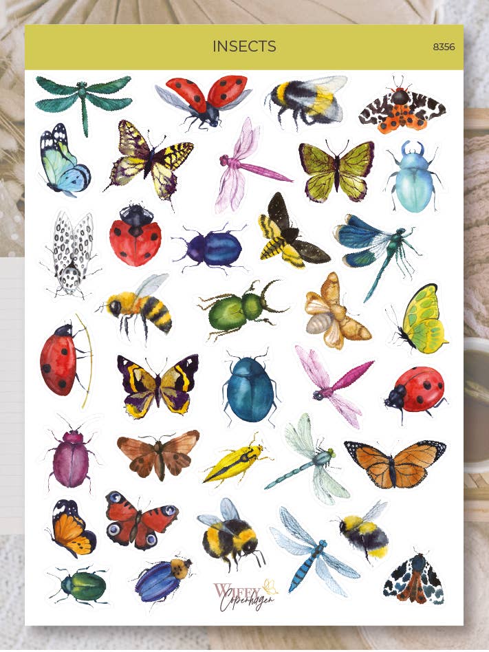 Insects | Stickers for wholesale by Plan & Plot Studio