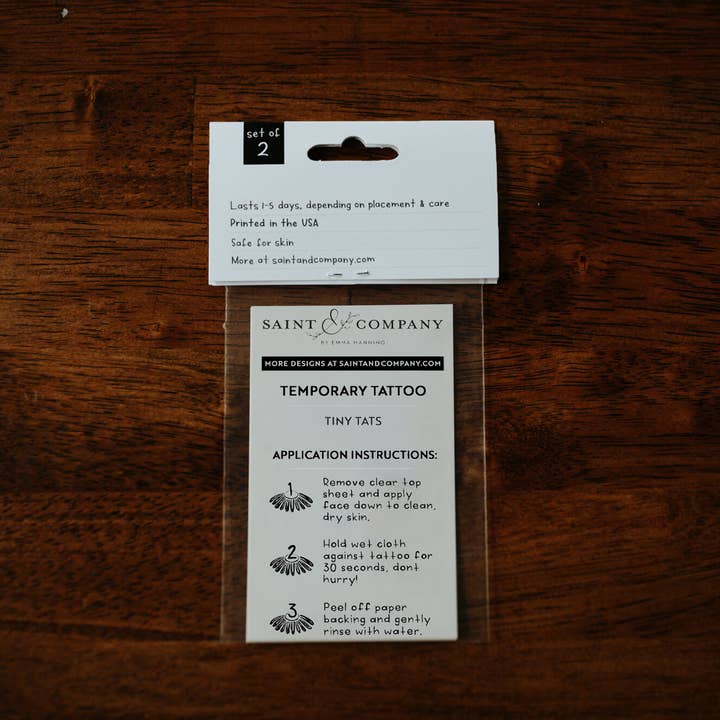 Saint & Company - Wholesale Temporary Tattoo - Tiny Tats Temporary Tattoos