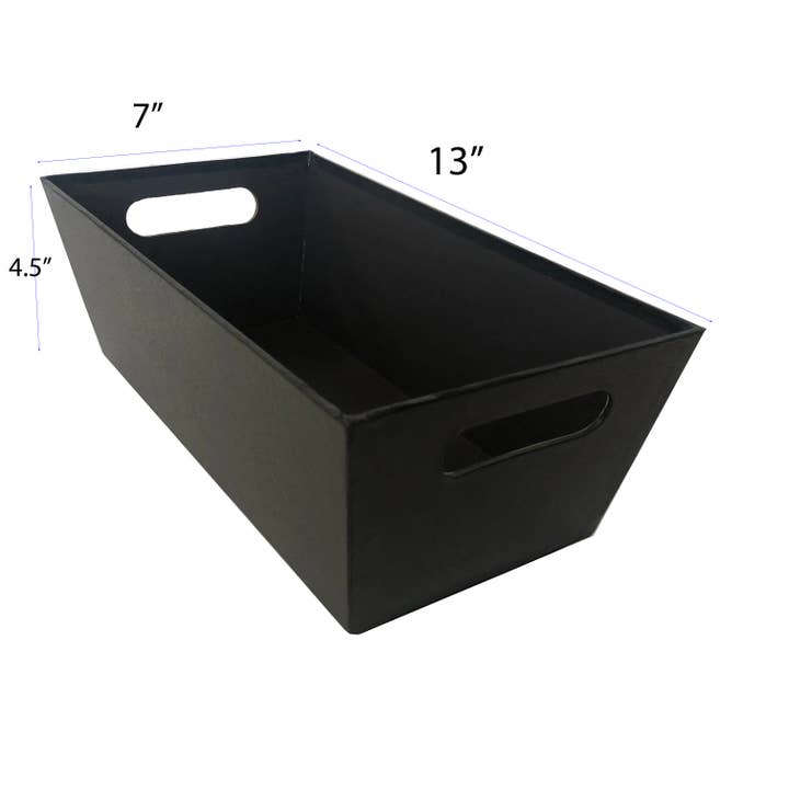 Bospak - Wholesale Serving Tray - 13" Black Paperboard Market Tray embossed texture finish