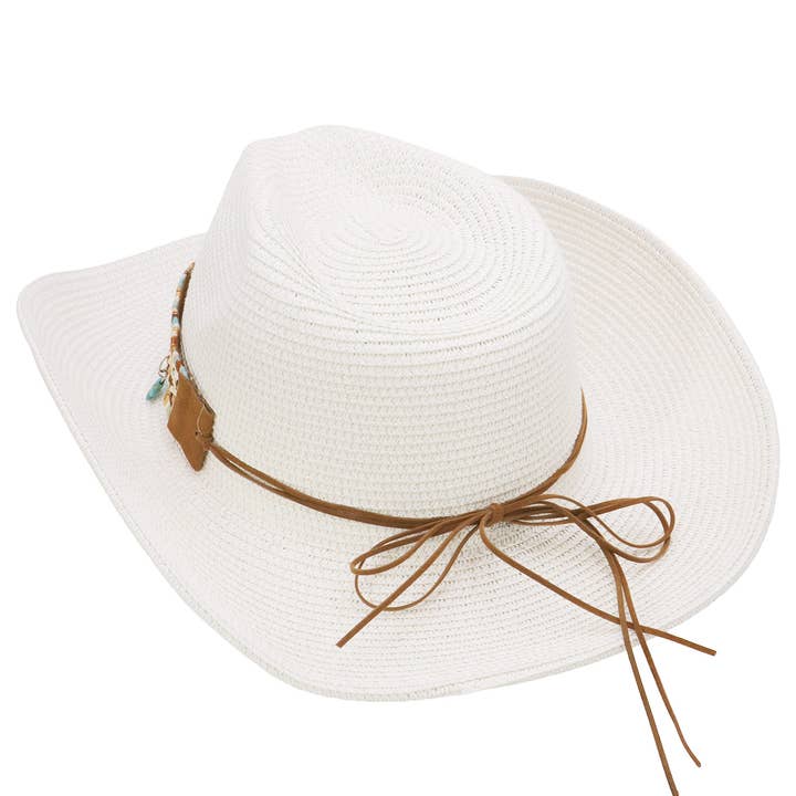 Cap Zone - Wholesale Cowboy Hat – Women’s - Blue Starfish Straw Coastal Cowgirl Hat4