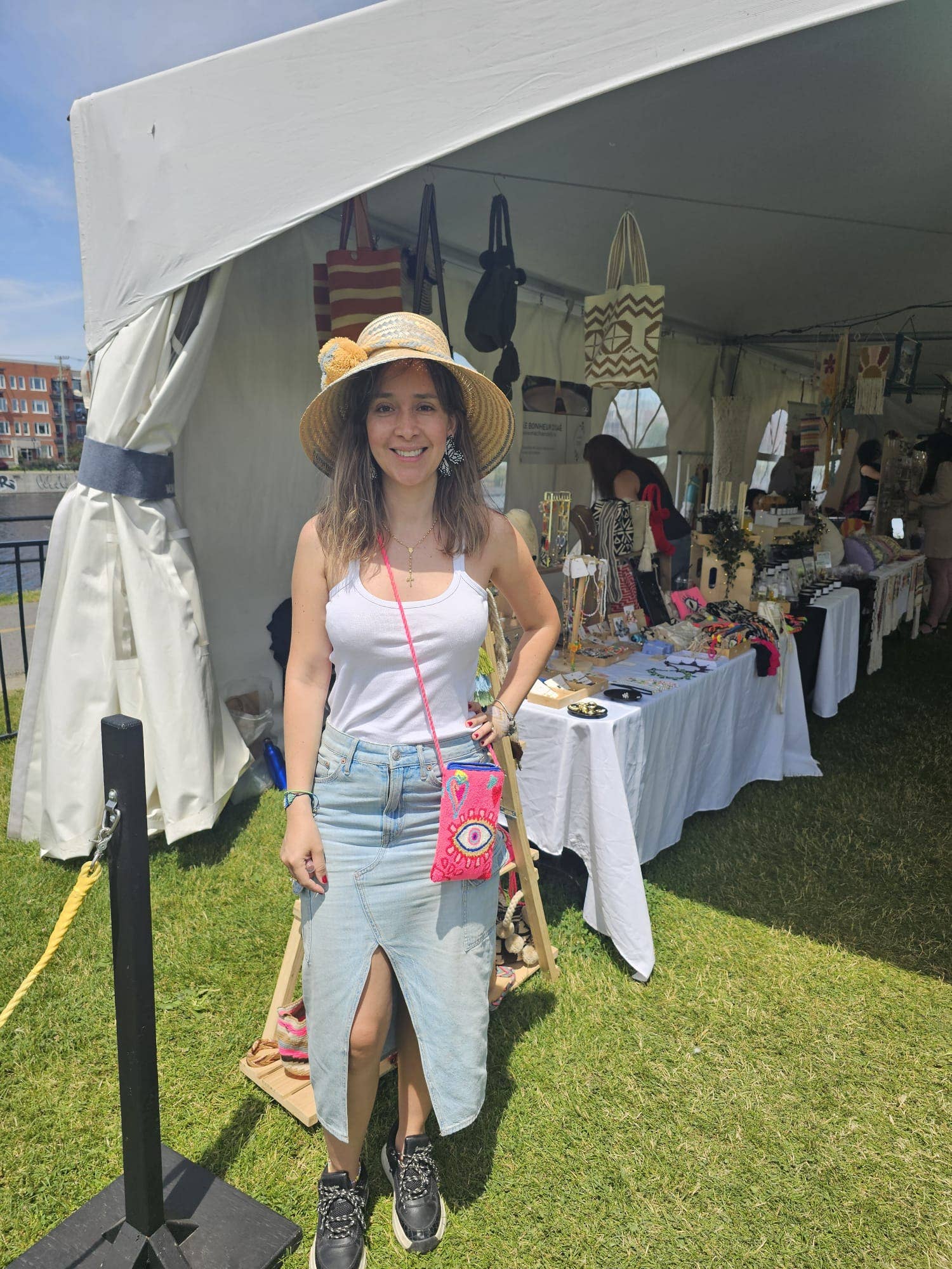 Boutique Femade ® - Wholesale Phone Wallet - Women's - Pink Evil Eye Wayuu Phone Holder7