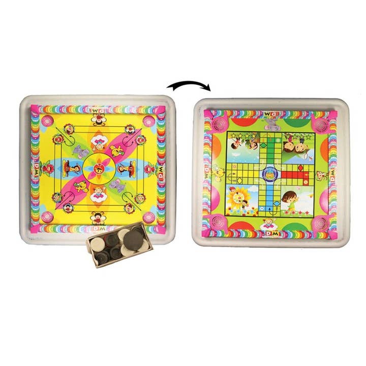 Ancientveda - Wholesale Board Game - Two-in-one kids carrom board with Ludo (20”)0