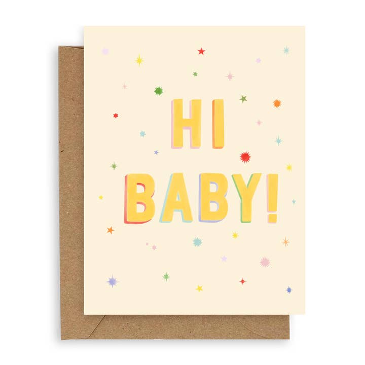 Rainbow Stars Baby Card for wholesale by Adelfi