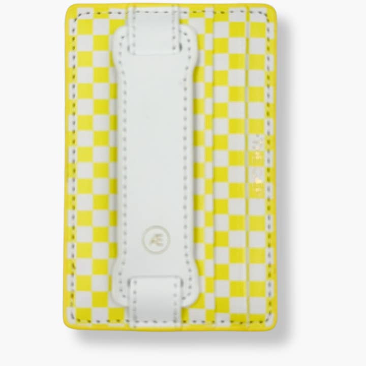 Yellow Checkered Hoop Wallet MagSafe (RFID) and other Purchase Wholesale x over bag. Free Returns & Net 60 Terms on Faire trending on Faire.