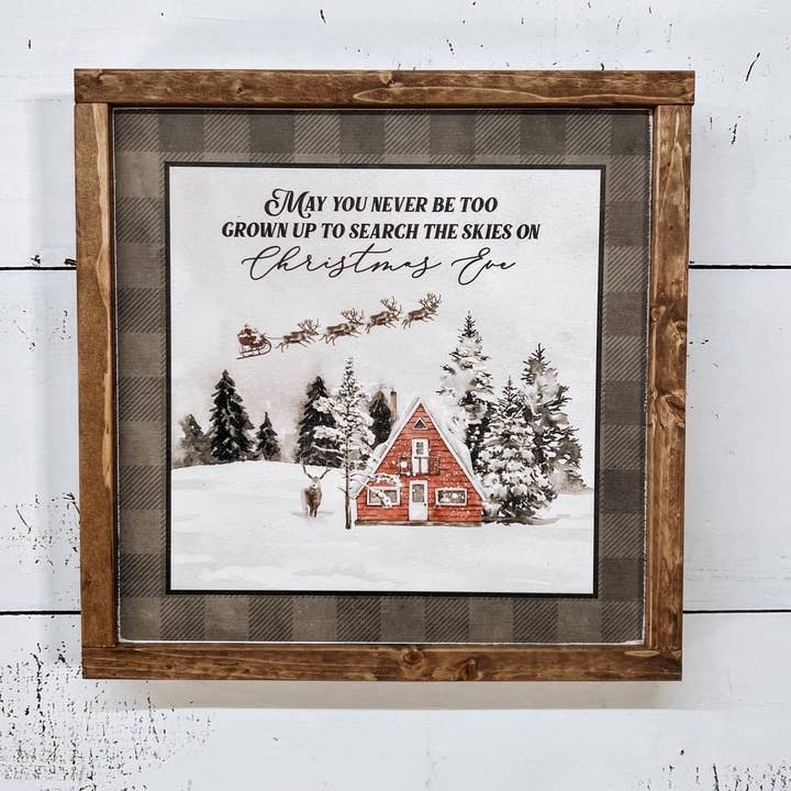 The Rustic Charm - Wholesale Sign - Christmas. Santa. Reindeer. Winter. Holiday Sign. Wood sign.