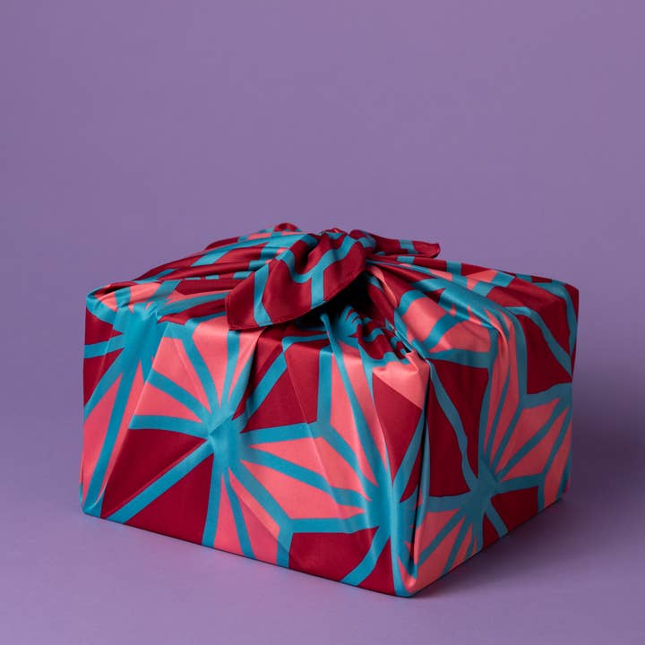 Keiko Furoshiki - Wholesale Flat wrap - Furoshiki Reusable Japanese Fabric Gift Wrap Pink Asanoha6
