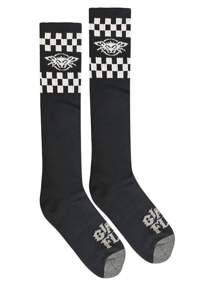 Black Flys Eyewear - Wholesale Socks - Men's - Checkered Fly Knee High Socks